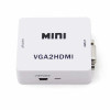 Переходник конвертер Mini с VGA на HDMI 1080p (белый)