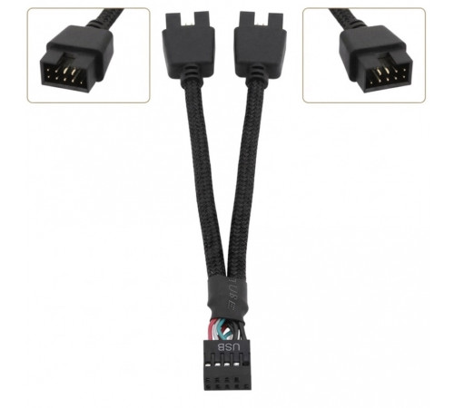 Переходник ПК разветвитель USB 2.0 to 2xUSB extender