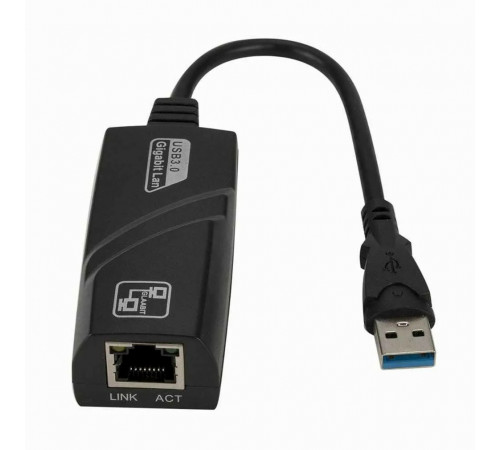 Переходник сеть USB3.0 to LAN Black Переходник сеть USB3.0 to LAN Black