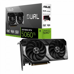 Видеокарта NVIDIA RTX5060ti 16GB GDDR7 ASUS DUAL 2xFAN OC 