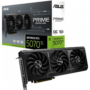 Видеокарта NVIDIA RTX5070ti 16GB GDDR7 ASUS PRIME 3xFAN OC 