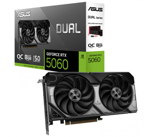 Видеокарта NVIDIA RTX5060 8GB GDDR7 Asus Dual OC 