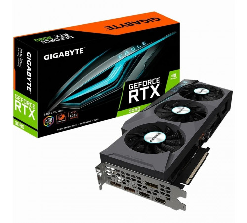 Видеокарта NVIDIA RTX3080 10GB GDDR6 GIGABYTE EAGLE c коробкой Б/У 