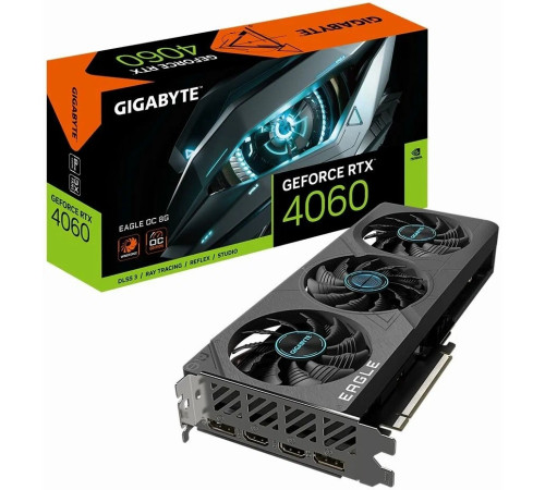 Видеокарта NVIDIA RTX4060 8GB GDDR6 Gigabyte Eagle OC8G 3xFAN