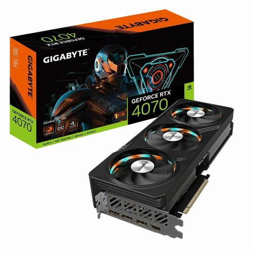 Видеокарта NVIDIA RTX4070 12GB GDDR6 3fan Gigabyte gaiming OC v2 LED