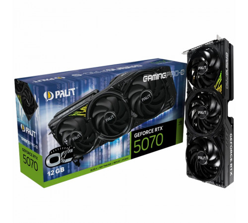 Видеокарта NVIDIA RTX5070 12GB GDDR7 PALIT GAMING PRO-S 3xFAN