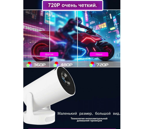Проектор HY300 Ultra (170ANSI 1280x720) Android CPU-H713 (2+16GB)