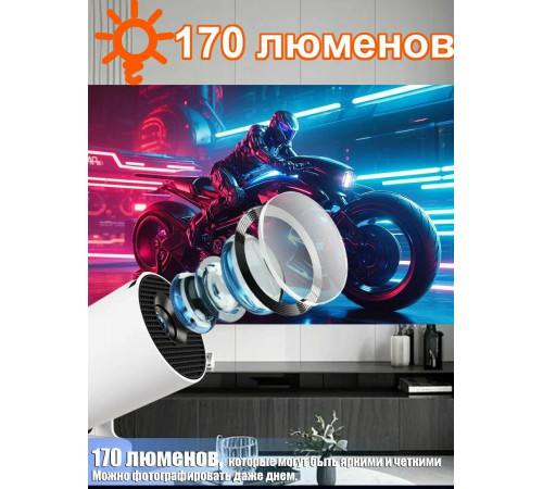 Проектор HY300 Ultra (170ANSI 1280x720) Android CPU-H713 (2+16GB)