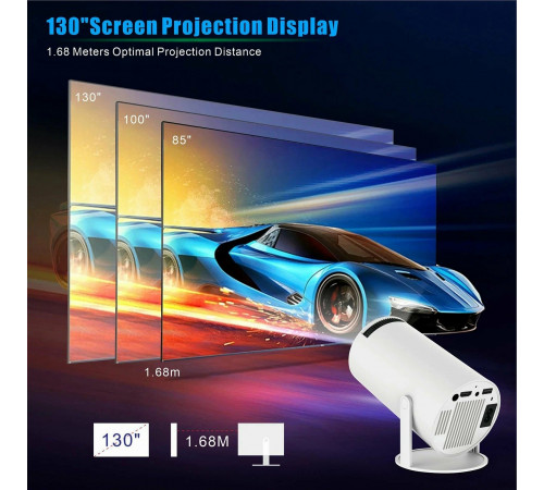 Проектор HY300 Pro (160ANSI 1280x720) Android CPU-3326
