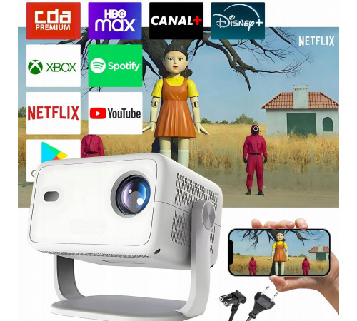 Проектор Q5 L018Q (350ANSI 1920x1080) Android CPU-H713 1+8GB white