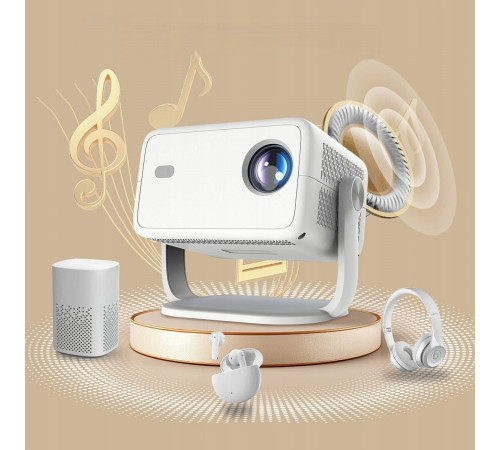 Проектор Q5 L018Q (350ANSI 1920x1080) Android CPU-H713 1+8GB white