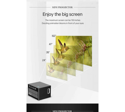 Проектор X6 (200ANSI 1280x720) Android CPU-T950S