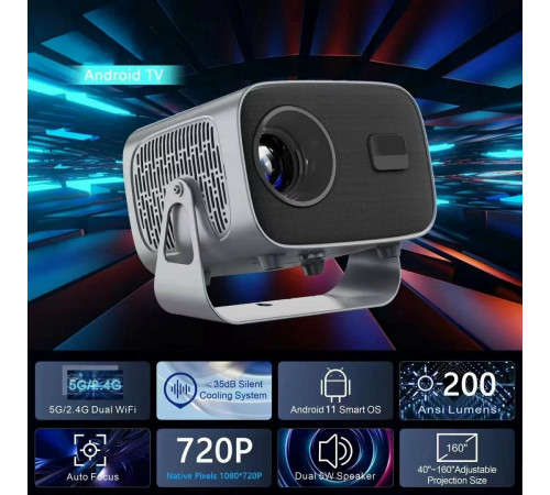 Проектор A2 (200ANSI 1280x720) Android CPU-713