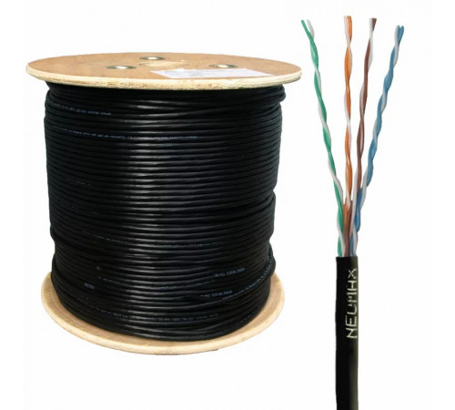 Кабель LAN CAT5e BLACK (0.52mm)